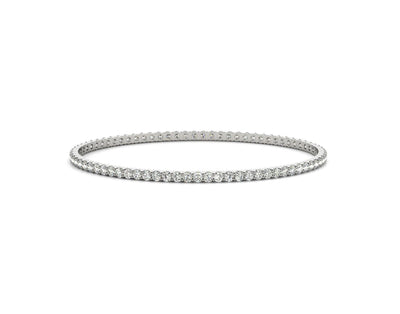 18K Solid Gold 1.75 CT Natural Diamond Full Eternity Bangle Bracelet