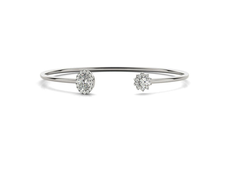 14K 1.5ct Natural Diamond Bangle