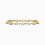 14K Lab Grown Diamond Bezel Tennis Bracelet