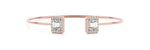 18K Solid Gold 2.33 CT Natural Diamond Bypass Cuff Bracelet - Detail | Riyanika Jewels