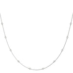 18K Solid Gold Lab Grown Diamond Necklace with 10 Round Diamonds - View 6 | Riyanika Jewels