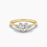 18k Solid Gold 1ct Three Stone Natural Diamond Engagement Ring