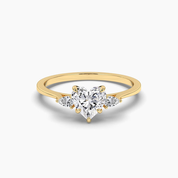 14K Heart Shape Lab Grown Diamond Engagement Ring
