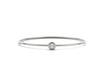 14K 0.35ct Lab Grown Diamond Round Cut Bezel Bangle