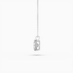 18k Solid Gold Natural Diamond Minimalist Solitaire Pendant Necklace - Alternate Angle