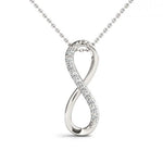 14K Lab Grown Diamond Twisted Pendant Necklace