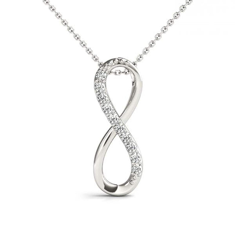14K Lab Grown Diamond Twisted Pendant Necklace