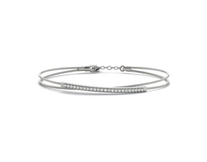 14K 0.15ct Natural Diamond Bangle