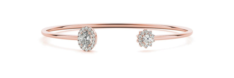 14K 1.5ct Natural Diamond Bangle