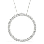14K 1ct Natural Diamond Pendant Necklace