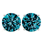 14K 1ct Natural Diamond Round Cut Stud Earrings