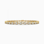 18K Solid Gold Natural Diamond Round Cut Tennis Bracelet