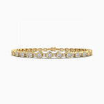 14K Natural Diamond Round Cut Tennis Bracelet
