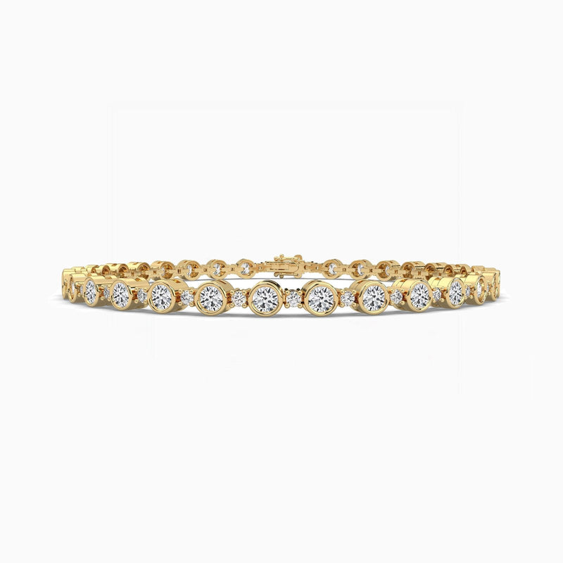 14K Lab Grown Diamond Round Cut Tennis Bracelet