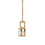 18K Solid Gold 1 CT Lab Grown Diamond Cushion-Cut Pendant Necklace - View 6 | Riyanika Jewels