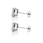 14K Natural Diamond Oval Cut Stud Earrings
