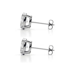 18K Solid Gold Natural Diamond Oval-Cut Stud Earrings - Detail | Riyanika Jewels