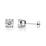 18K Solid Gold Lab Grown Diamond Cushion-Cut Stud Earrings - Detail | Riyanika Jewels