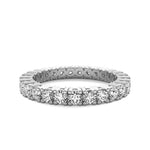 18K Solid Gold 1.20CT Natural Diamond Eternity Band - View 8 | Riyanika Jewels