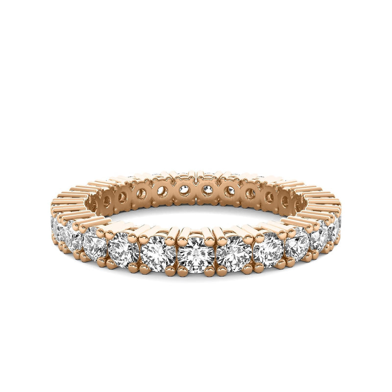 18K Solid Gold 1.20CT Natural Diamond Eternity Band - View 6 | Riyanika Jewels