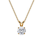 14K Lab Grown Diamond Solitaire Pendant Necklace