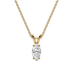 18K Solid Gold Marquise Cut Natural Diamond Pendant Necklace