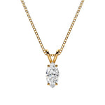 14K Natural Diamond Marquise Cut Pendant Necklace