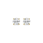 14K Lab Grown Diamond Round Cut Stud Earrings