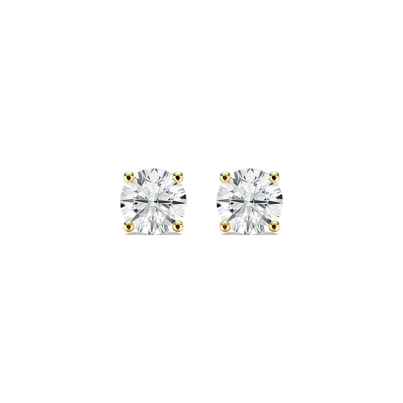 14K Lab Grown Diamond Round Cut Stud Earrings