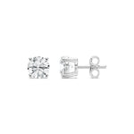 14K Natural Diamond Round Cut Stud Earrings