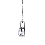 14K 1ct Lab Grown Diamond Cushion Cut Solitaire Pendant Necklace