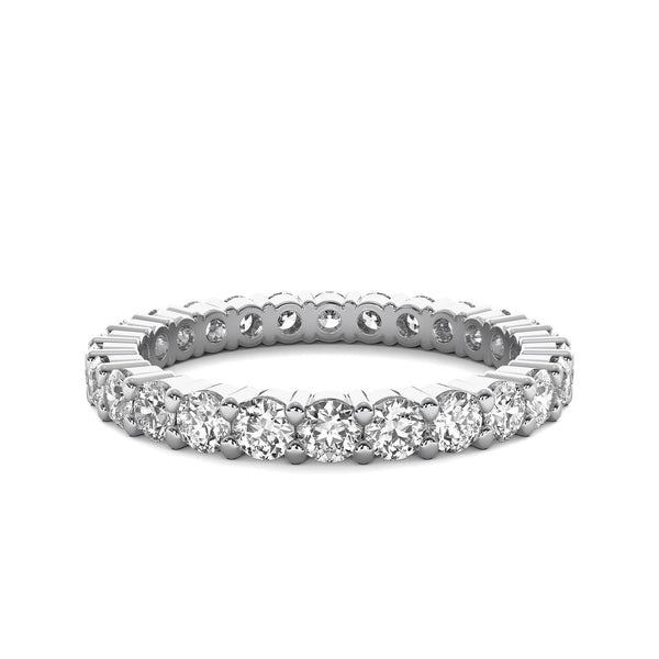 18K Solid Gold 1 CT Natural Diamond Eternity Wedding Band