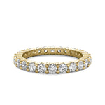18K Solid Gold 2.00 CT Lab Grown Diamond Eternity Wedding Band - Close Up | Riyanika Jewels