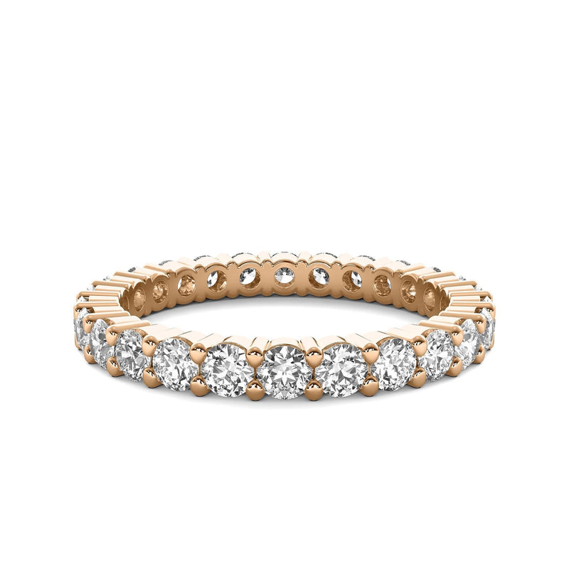18K Solid Gold 2.00 CT Natural Diamond Eternity Wedding Band