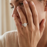 14K 3ct Lab Grown Diamond Oval Cut Solitaire Engagement Ring
