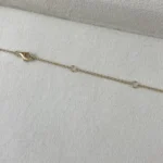 18K Solid Gold Emerald Lab Grown Diamond Prong Pendant Necklace - Image 2