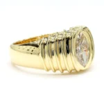 18K Solid Gold Marquise Lab Grown Diamond 0.73 Carat Cocktail Band - Image 4