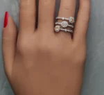 18K Solid Gold 1.34 Carat Oval Pink Lab Grown Diamond Cocktail Ring - Image 5