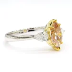 18K Solid Gold 1.70 Carat Marquise Yellow Natural Diamond Cocktail Ring - Image 4