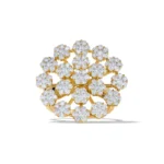 18K Solid Gold Round Lab Grown White Diamond 2.75 Carat Cocktail Ring