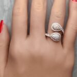 18K Solid Gold Round Natural Pink Diamond 1.15 Carat Cocktail Ring - Image 5