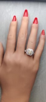 18K Solid Gold Radiant Lab Grown Yellow Diamond 1.50 Carat Cocktail Ring - Image 5