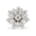 18K Solid Gold Asscher Lab Grown Diamond 1.11 Carat Cocktail Ring - Image 3