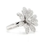 18K Solid Gold Asscher Lab Grown Diamond 1.11 Carat Cocktail Ring - Image 4