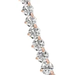 18K Solid Gold Lab Grown Diamond Round Tennis Necklace - Image 3