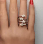 18K Solid Gold Round Lab Grown Yellow Diamond 0.65 Carat Cocktail Band - Image 5