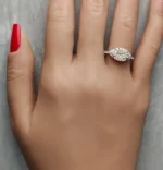 18K Solid Gold Radiant Natural Yellow Diamond 0.98 Carat Cocktail Ring - Image 5