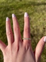 18K Solid Gold Radiant Natural Yellow & Natural Diamond 1.26 Carat Wedding Band - Image 6