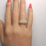 18K Solid Gold Heart Natural Yellow Diamond 2.09 Carat Cocktail Ring - Image 5