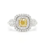 18K Solid Gold IGI Certified Lab Grown Cushion Diamond 1.48 Carat CTW Cocktail Ring - Image 3